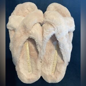 NEW, Stuart weitzman faux fur sandals